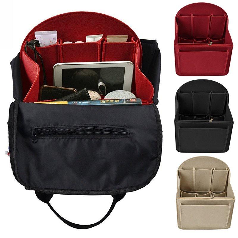 Large Capacity Felt Bag Insert Liner Soft Durable Portable Travel Organizer for Shoulder Handbag Tote Purse Daily Use