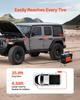 Dual-Cylinder Heavy Duty Air Compressor, 300 L/min Portable Tire Inflator, 12V 150PSI Offroad Air Pump with Digital Pressure Gauge & Adapters for