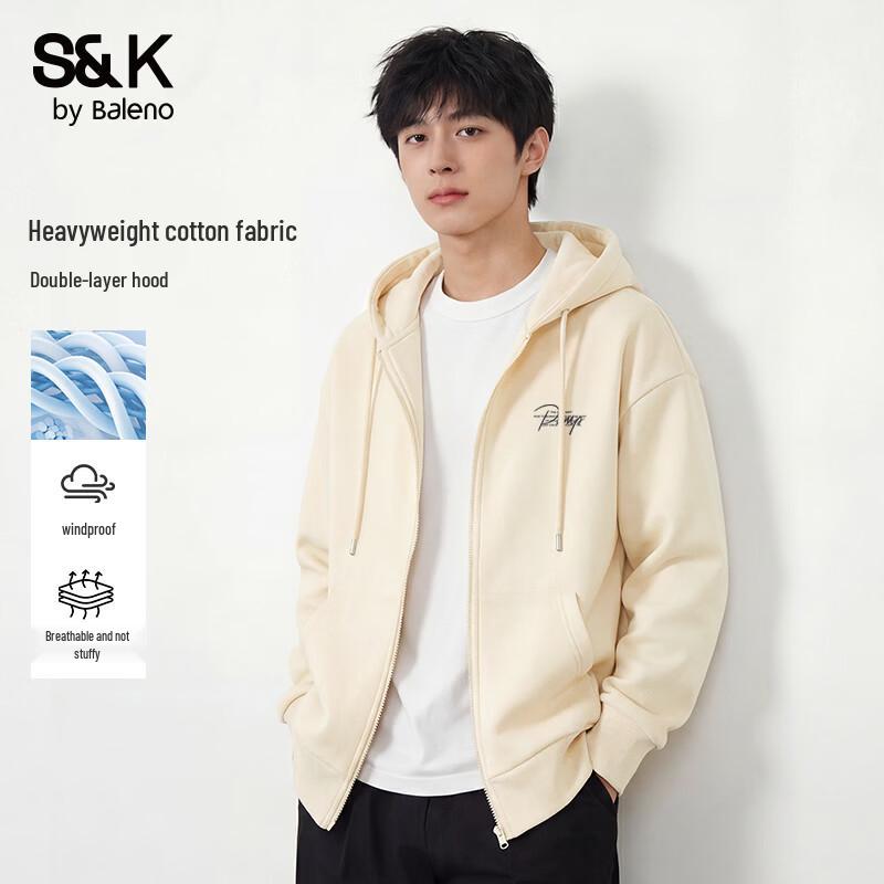 Baleno Men's S&K Series Loose Fit Hooded Cardigan