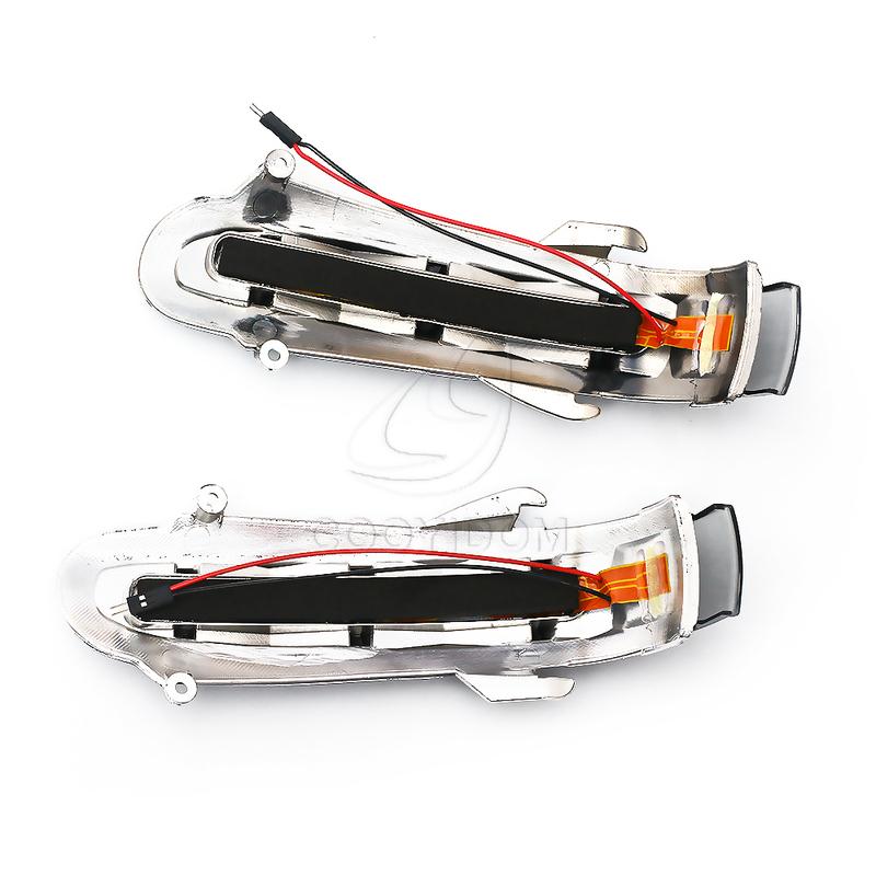 COOYIDOM Car Front Door Side Mirror Turn Signals Lights  For Mercedes Benz  W220 W215 CL S S300 1999-2003 7 LED wide light