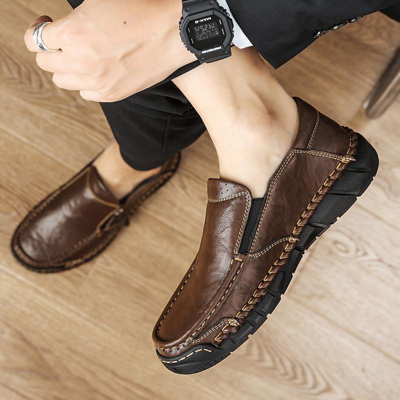 Fashion Comfortable Men's Leisure Shoe Classics Formal Footwear Handmade Men Loafers New Casual Business Shoes Fashion Leather Flats