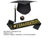 Class of 2026 Graduation Cap Sash Badge Set I Graduated Satin Stole