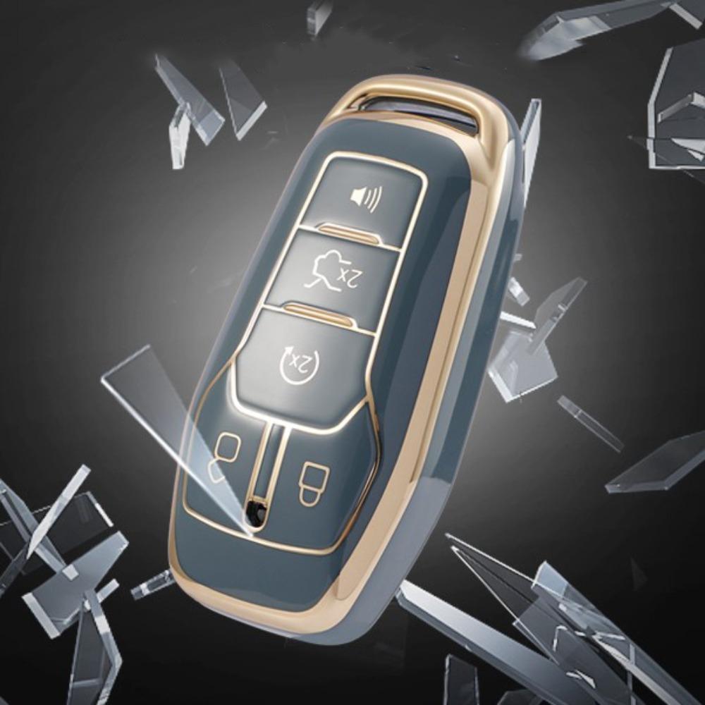 Car Key Cover Case for Ford Fusion Mondeo Mustang F-150 Explorer Edge 2015 2016 2017 2018 Car Styling Key Protection Keychain