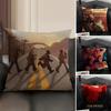 Tf2 Team Happy Game T-Team Fortress 7 Pillow Case Natural Linen Double-Sided Printing Sofa Home Decor Cushion Cover