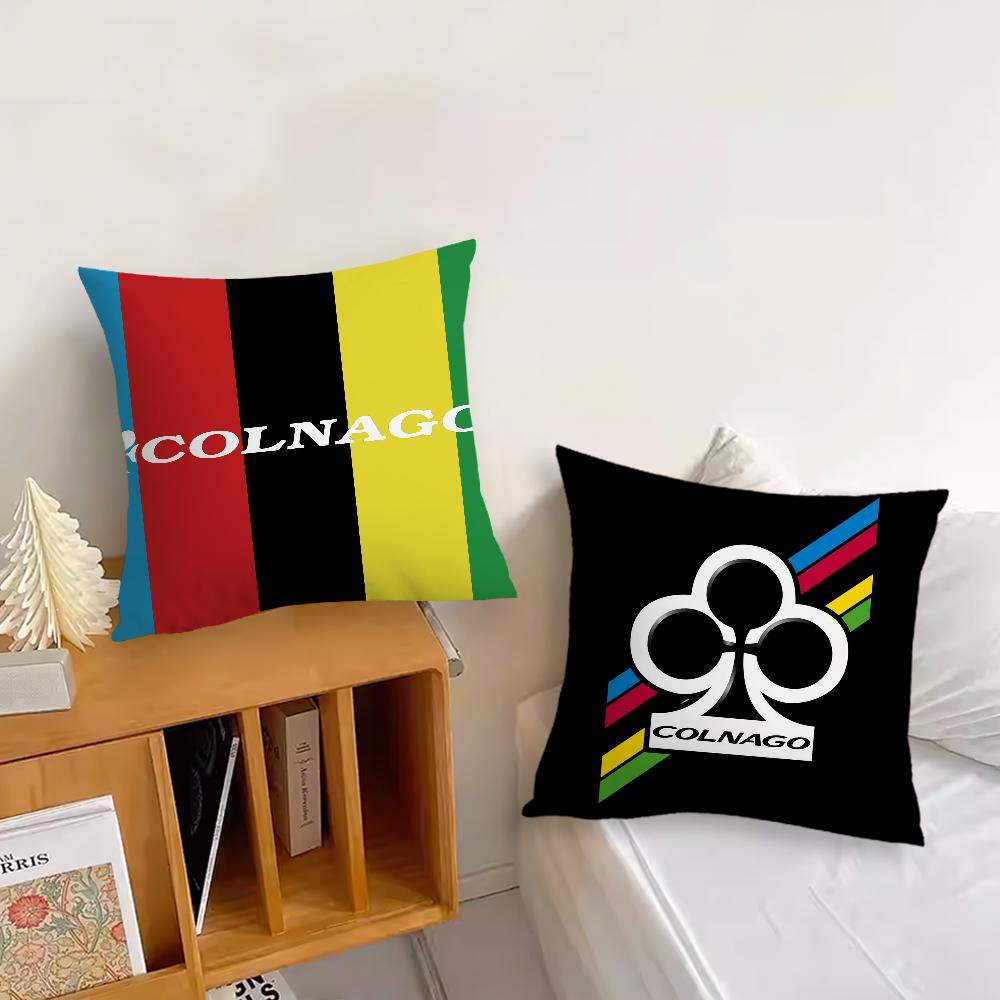 Racing C-Colnagos Bicycle Logo Cushion Cover Living Room Headboard Office Cushion Bedroom Cushion Sofa Nap Time Pillow Case