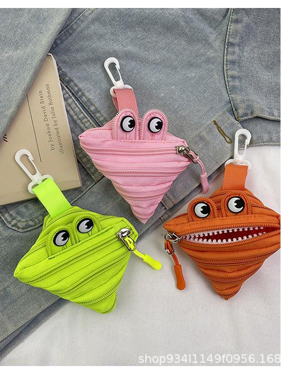 Creative Detachable Zipper Pen Bag - Large Capacity, Fashionable Cute Design, Funny & Stylish