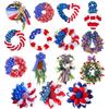 USA Independence Day Wreath: Flag Vine Circle Door & Wall Decoration