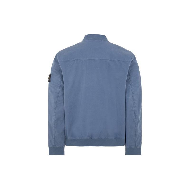 Stone Island Ss24 Solid Color Sleeve Logo Zip Pilot Jacket Men Jacket Air-Force-Blue 801542510-V0024
