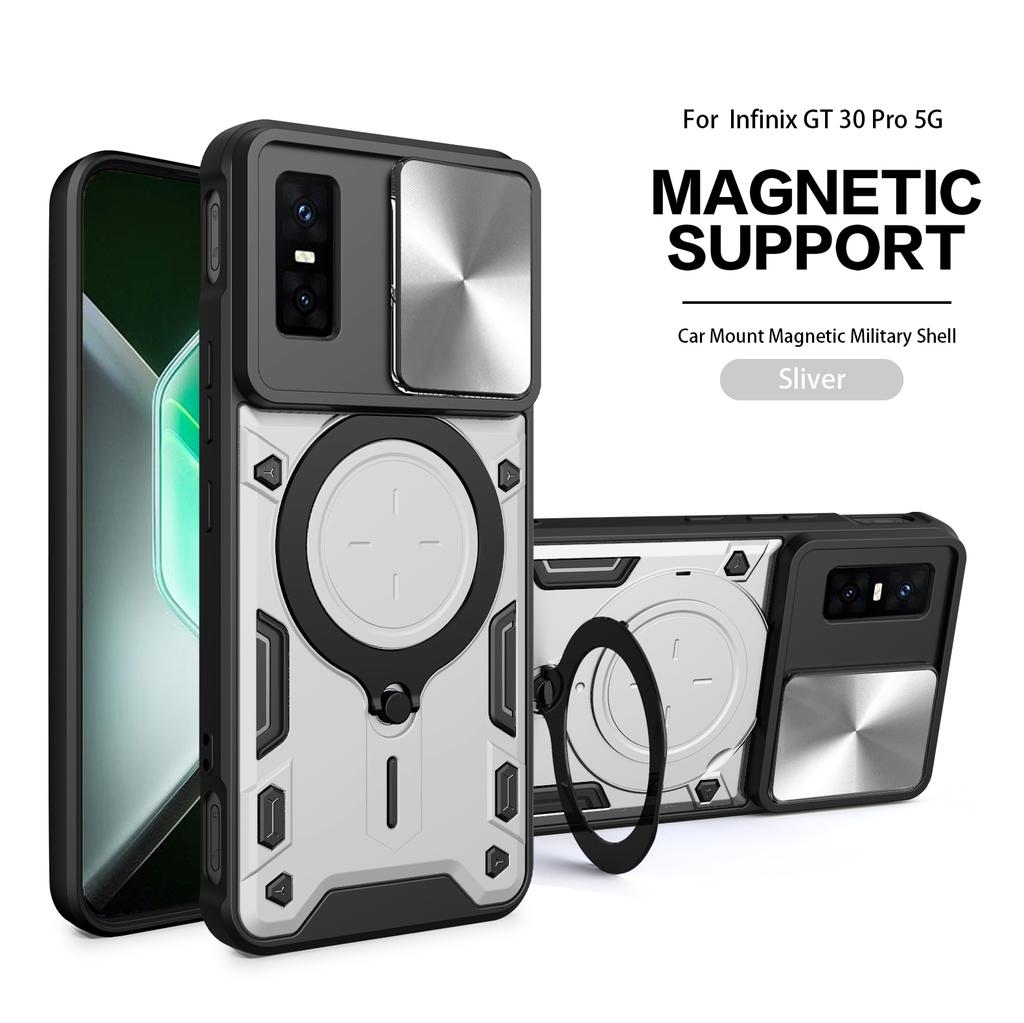 Funda Protectora de Alta Resistencia Para Infinix GT 30 Pro 5G Funda Con Soporte de Anillo Soporte Protección de Lente Fundas Coque Capa