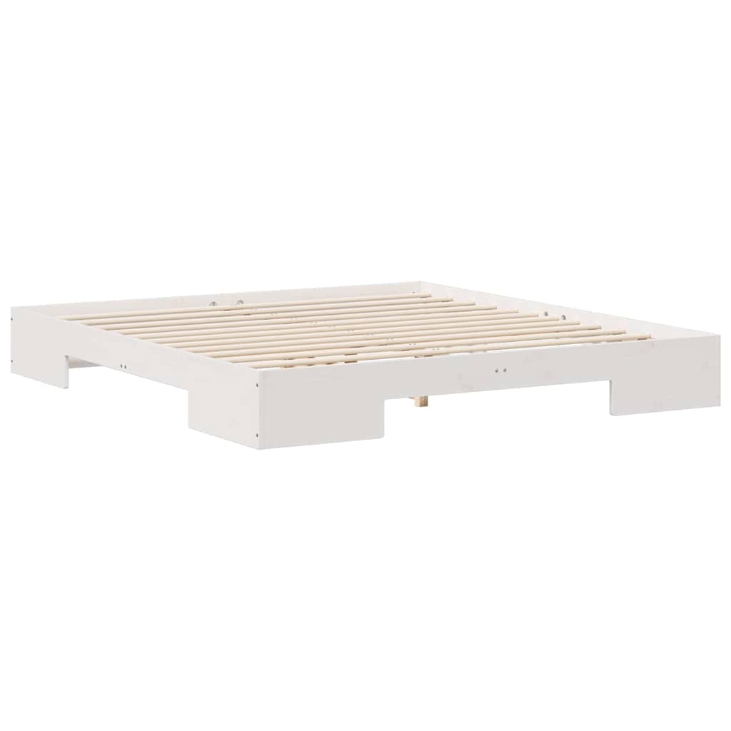Bed Frame White 200 x 200 cm