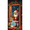 Cartoon Santa Claus Door Cover Christmas Outdoor Decoration Home Door Lining 2024 Xmas Ornament 2025 New Year Party Home Banner