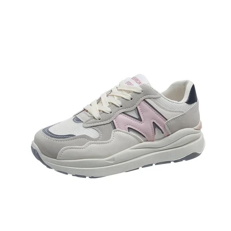 Mote 2024 Nye Damesko Løpesko Pustende Platform Sneakers Sommer Luftmaske Damesportssko Utendørs Snøring Fritidssneakers