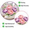 Watercolor Peony Flower Window Cling Floral Butterfly Window Sticker Static PVC Glass Doors Decals for Home Office Living Room
