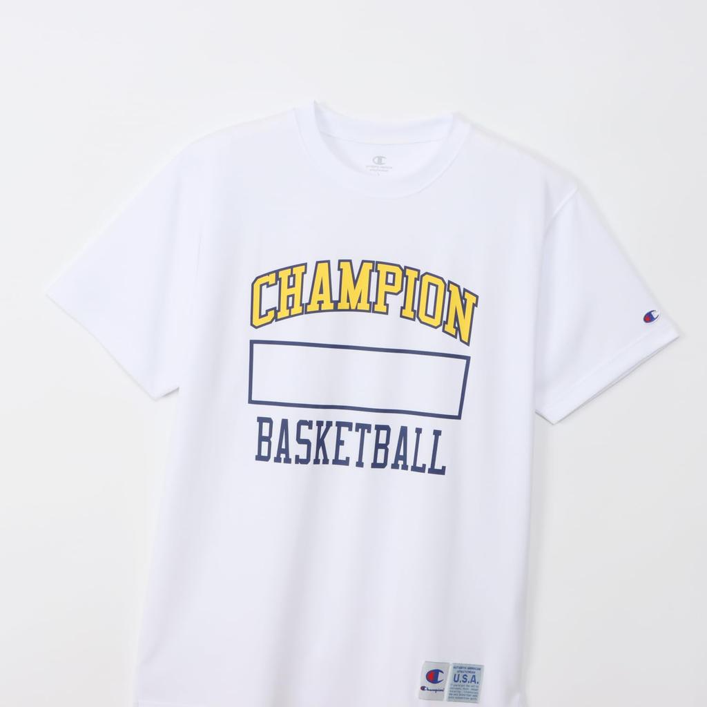 Champion Short Sleeve Basketball with a DRYSAVER Graphic Logo Men's T-Shirt, White, Print, C3-YB355