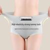 LANGSHA Women's High-Waist Seamless Ice Silk Briefs (3-Pack)