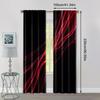 2pcs, Creative Curtains Modern Black & Red Color Block Polyester Woven (without rod) Decorations Outdoor Perfect for Bedroom,