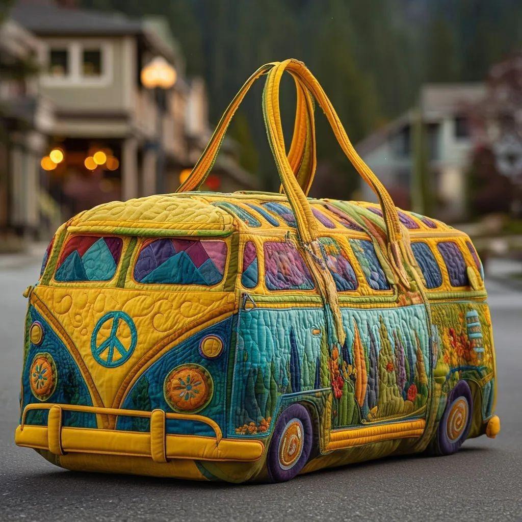 3D Bus Series Travel & Yoga Bag – Women's Handbag & Fitness Tote