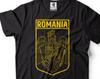Maglietta Bandiera della Romania: Maglietta con stemma patriottico rumeno