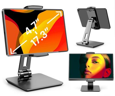 ROADOM Tabletă iPad Monitor mobil Smartphone Ajustabil Compatibil cu blatul de masă Fabricat din aluminiu Lucrări din online Compatibil cu Stand, Stand,