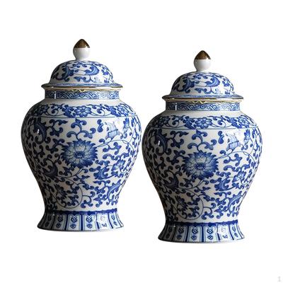 2x Frasco de Porcelana Regalo para Bodas, Fiesta Esmaltado Pintado a Mano Hermoso 1300ml