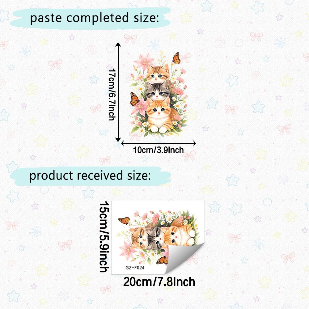 Cat Cartoon Decal Static Cling Wall Fridge Car Sticker Multipurpose Removable DIY Decor
