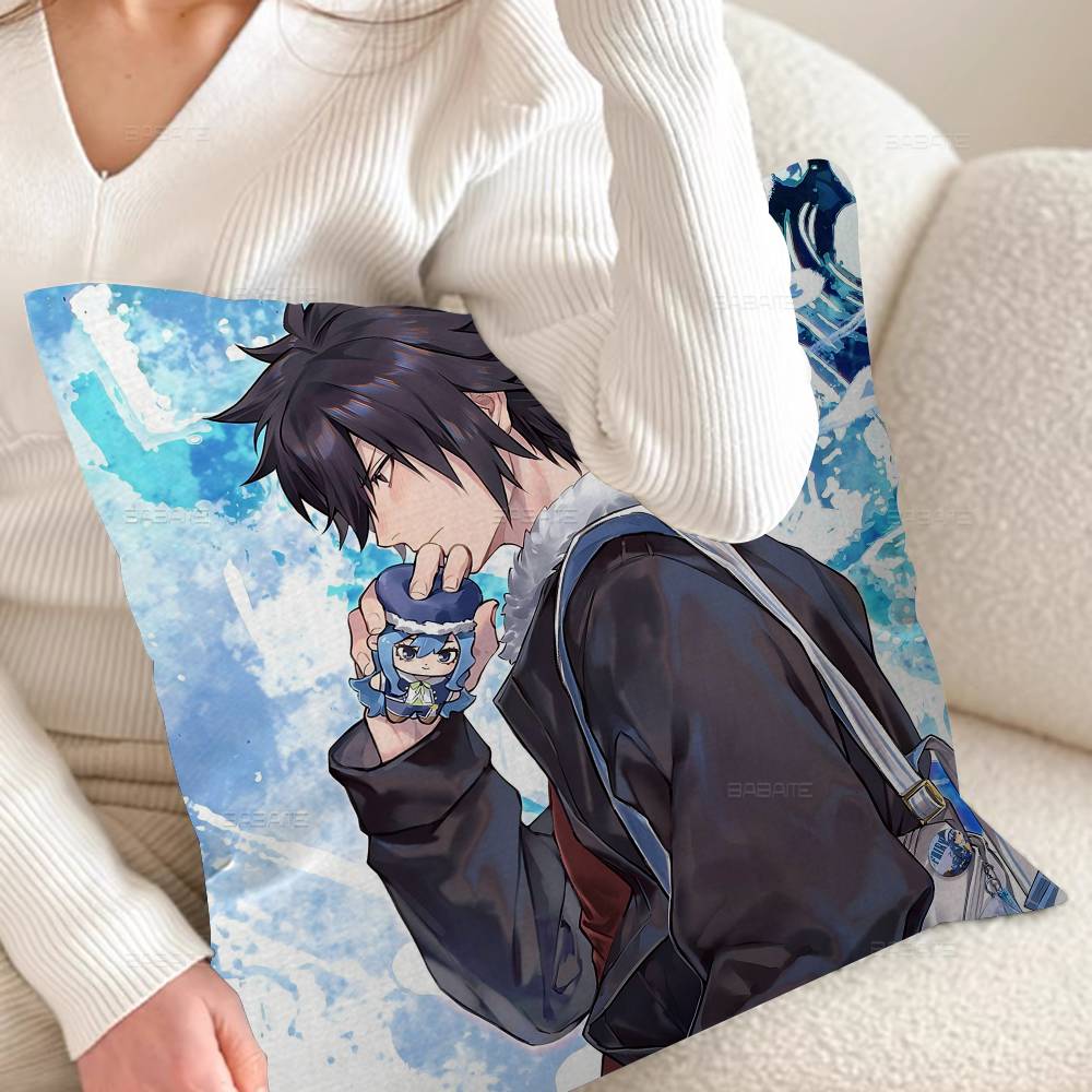 Fairy Tail Whitepaper Cushion Cover Decorative Pillow Sofa Home Decor Case Pillow Cases