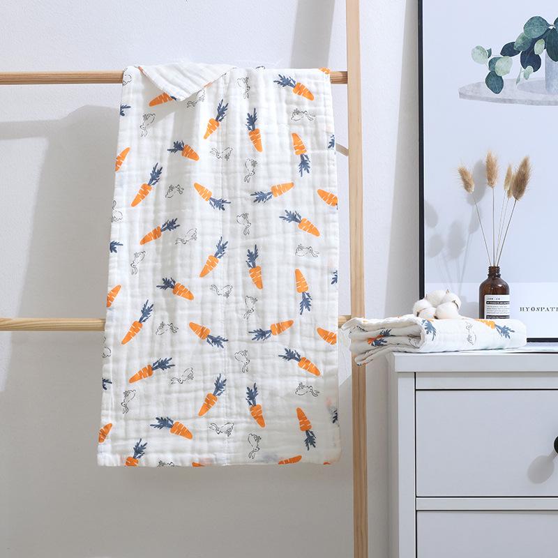Asciugamano per neonati in garza a sei strati ad alta densità 100% cotone, grande 35x75cm. Perfetto per neonati, bagnetti piccoli e fasciatura.