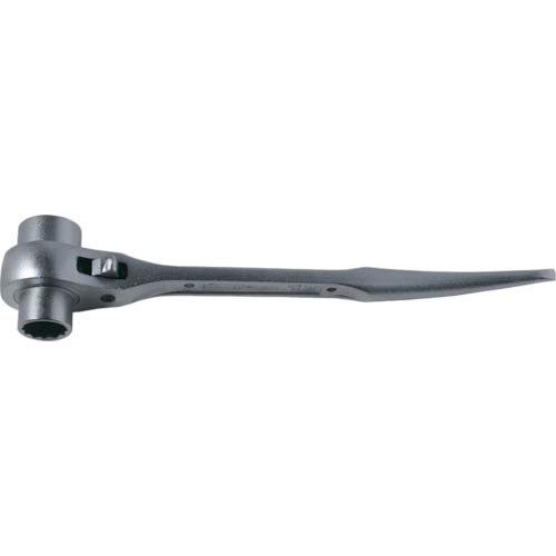 Top Kogyo (TOP) Reverse Curved Short Ratchet Wrench, 17x19mm, Curved, for Scaffolding, Housing, and Construction, RM-17x19S, Made in Tsubame-Sanjo, Ja