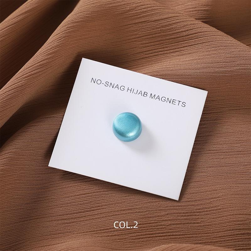 Multi-Color Matte Magnetic Muslim Hijab Pins Ramadan Women Scarf Magnetic Button Buckle Wrap Shawls Brooch Headscarf Accessories