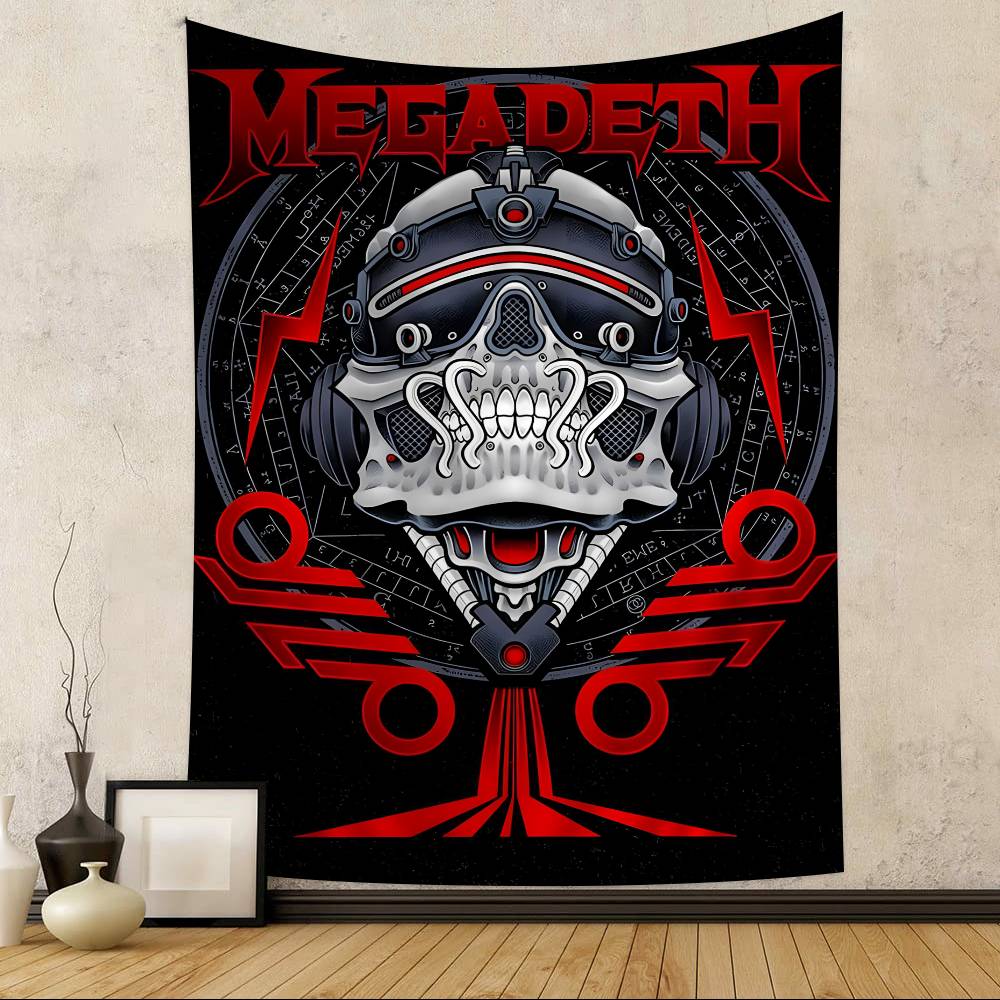 Vintage Megadeths Heavy Metal Rock Band Hanging Bohemian Tapestry Hanging Tarot Hippie Wall Rugs Dorm Japanese Tapestry