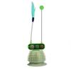 Wear Resistant Cat Spinning Wheel Toy Detachable with Ball Cat Teaser Stick with Feather Cat Floating Hair Toy Training