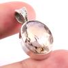 Natural Ametrine Gemstone 925 Solid Sterling Silver Jewelry Pendant 1'' V4z82