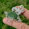 Daughters Day Deal 925 Silver Green Aventurine Gemstone Bezel Pendant Jewelry