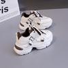 Spring thick-soled heightening dad shoes women's niche double straps breathable mesh student sports and leisure