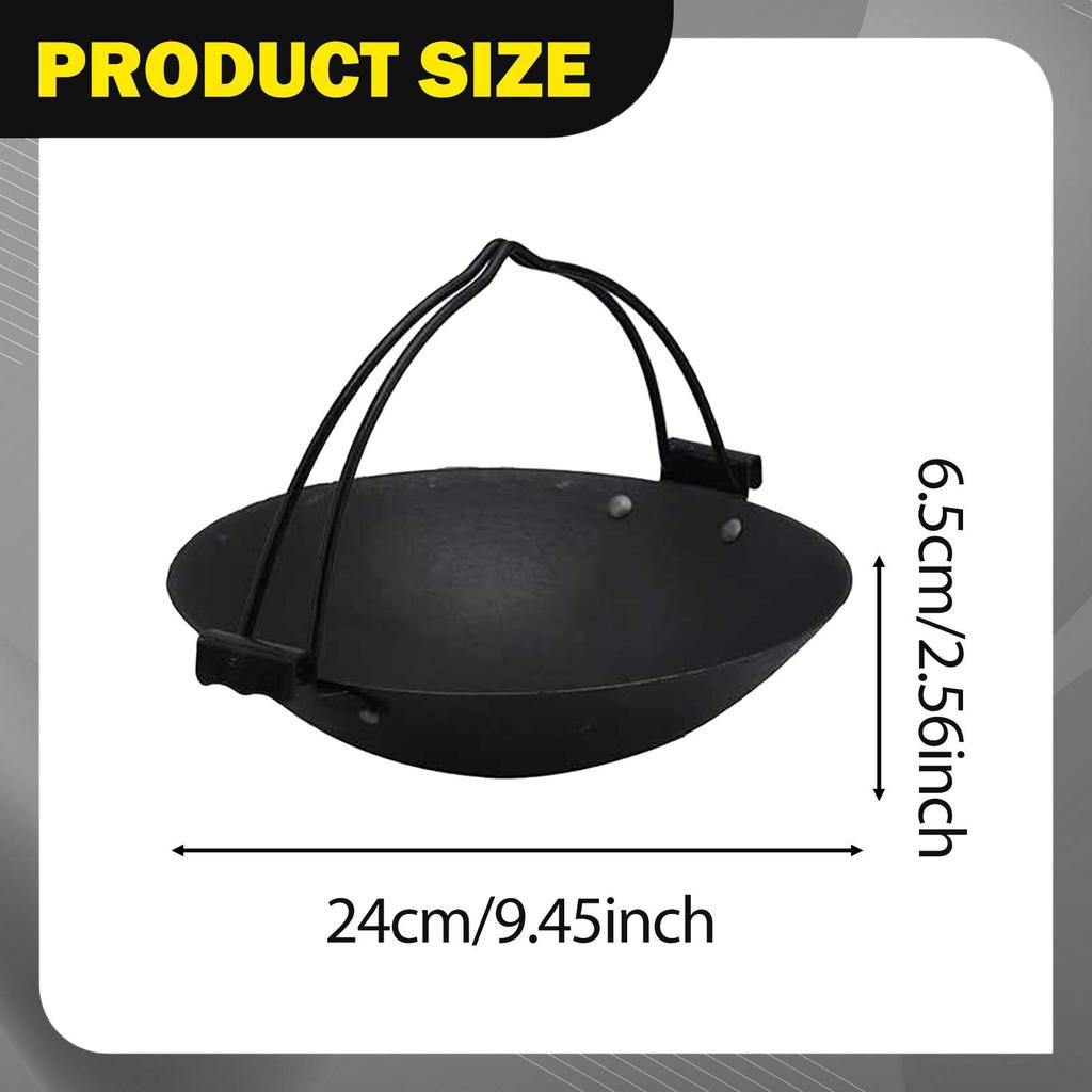 Camping Cooking Pot for Hanging, Compact, Suitable Boiling Water, Easy to Clean, Ideal