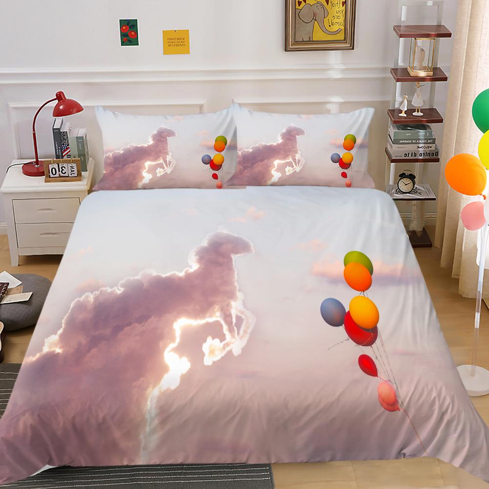 Starry Animals Duvet Cover Set Queen Size Bedding Home Textiles 3D Printing Romatic Quilt Cover Woman Man Bedding Cover Sets