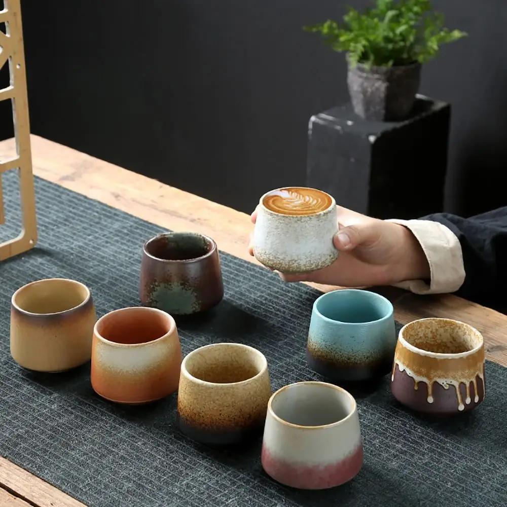 1 szt. Retro japoński styl ceramiczny kubek do kawy grube ceramiczne kubki do wody ceramika popołudniowa herbata kubek do herbaty śniadanie kubek do mleka 200 ml