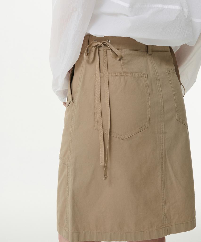 Musinsa Standard Woman Women'S Cargo Knee-Length Skirt [Beige]