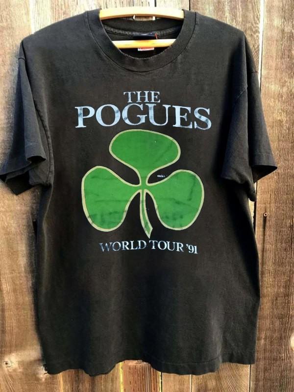 The Pogues Band World Tour 91 short sleeve black color shirt KV36719 Unisex T-Shirt XL