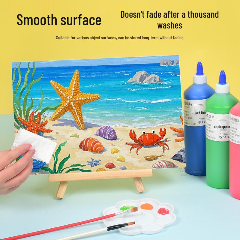 500ml Acrylic Paint for Children's Graffiti and Plaster Dolls - Ideal for Kindergarten Art Projects