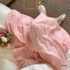 Embroidered Fairy Korean Patchwork Skirt: Fluffy, Medium-Long, Solid Color, Summer Design