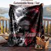 Personalized Flannel Throw Blanket,Tokyo Ghoul Custom Printed Name, Cozy Plush Blanket For Home Use