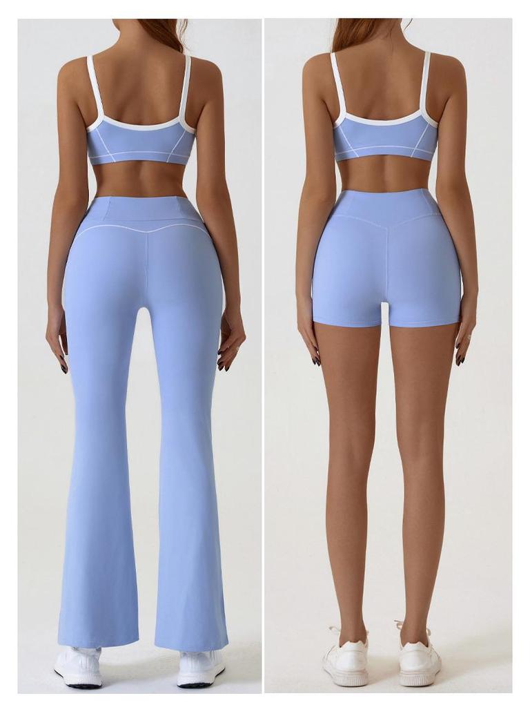 Women's Slim Fit Color Block Yoga Suit - Naked Feeling Outdoor Sportswear Set