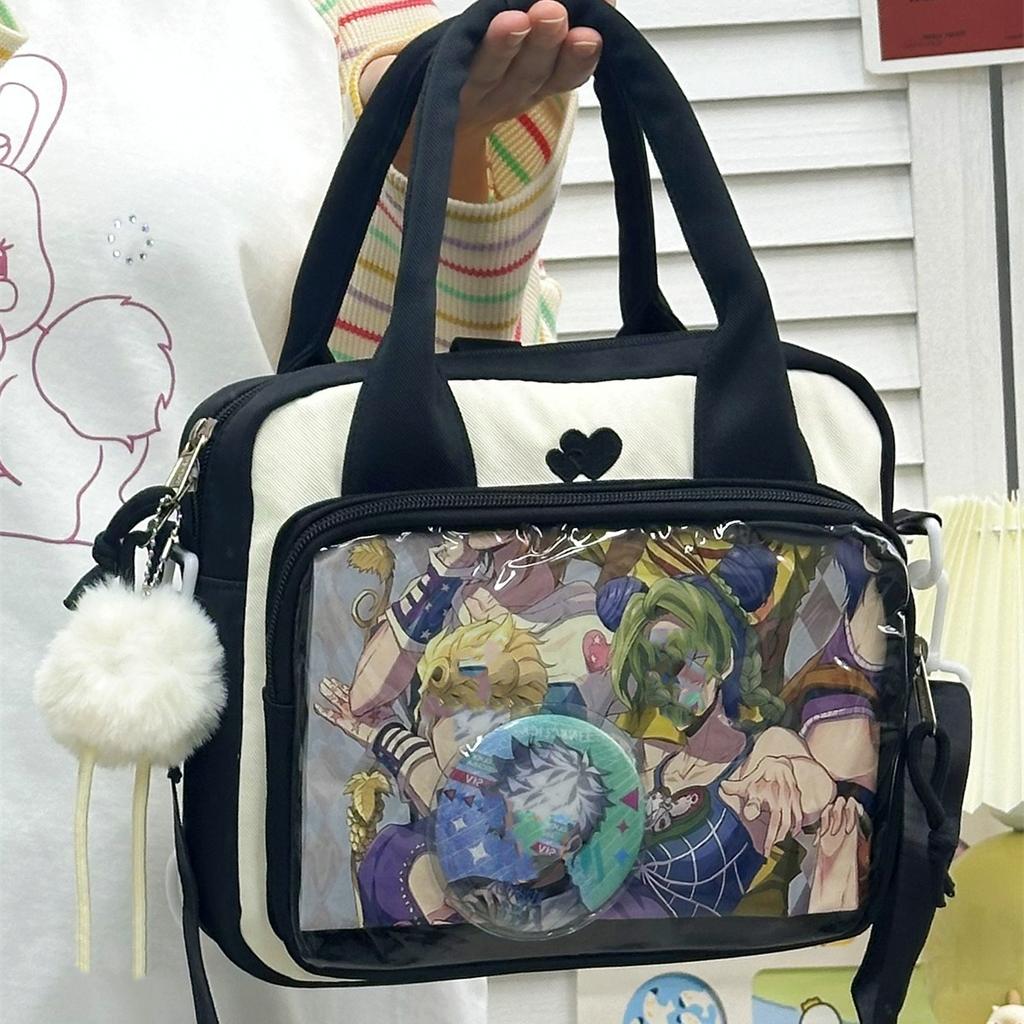 Cute Japanese Anime Ins Girl Y2K Shoulder Bag Transparent Diffuse Ulzzang Ita Bag Versatile Portable JK Uniforms Messenger Bag