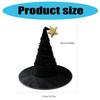 Halloween Wizard Hat Star Witch Hat Witch Caps Wizard Costume Accessories for Masquerade Party Decor Cosplay Props