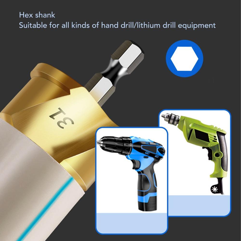 3pcs 1/4in Hex Shank Water Pipe Drill Bit Limit Rotating Flute Pipe Repair Tool Water Pipe Repair