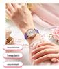Sanda Women's Korean Style Casual 50M Waterproof Luminous Quartz Watch with Leather Strap and Dual Calendar.