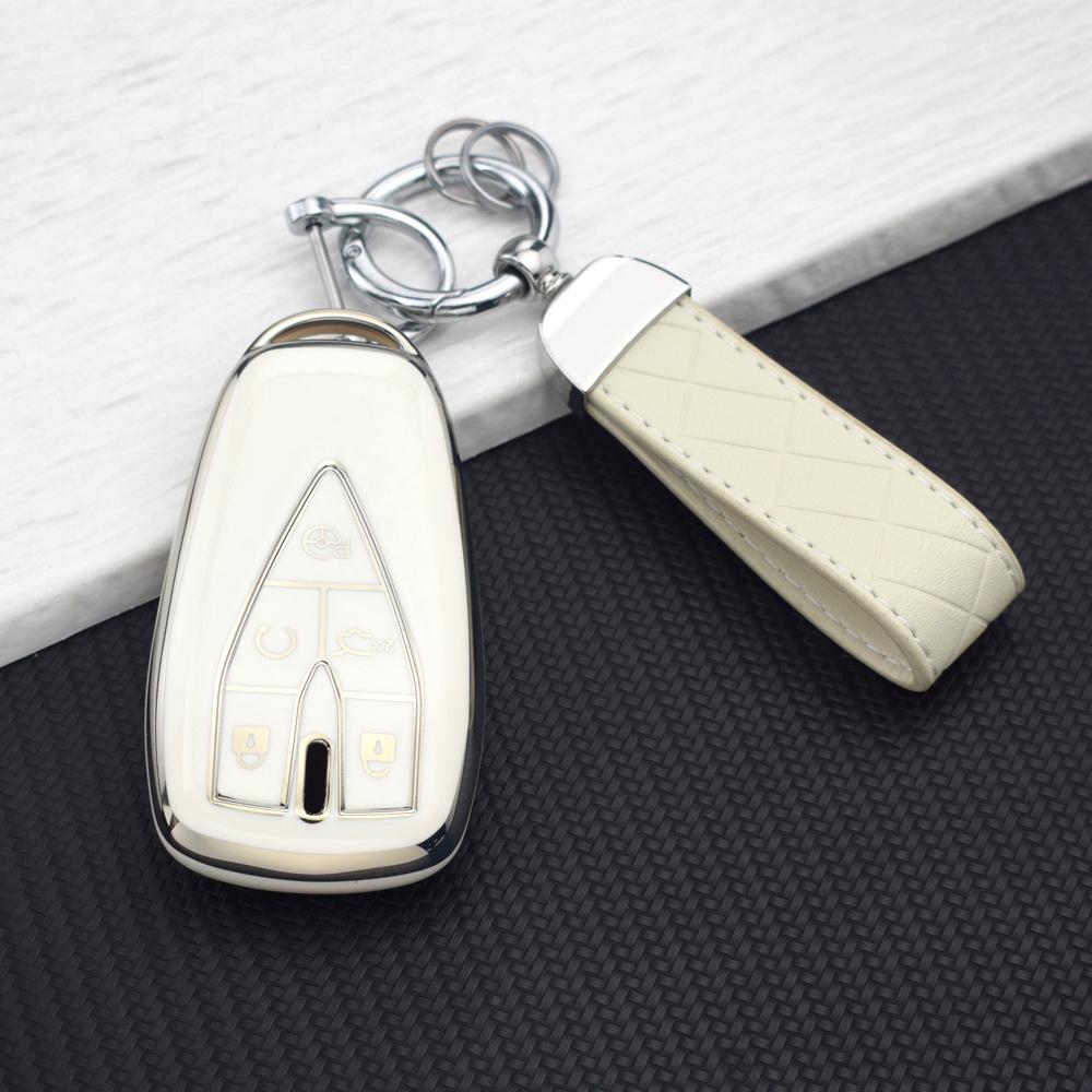 Anti-Scratch Key Cover For Changan Cs75 Plus Cs55 Plus Cs35 Plus Unit Unik Oshan X7 X5  Tpu 3/4/5 Buttons Car Key Case Keychain