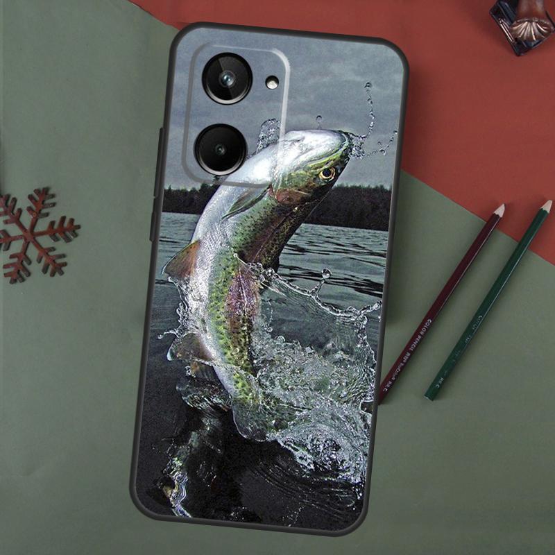 Vintage Trout Fishing Case For Realme 15 Pro GT7 GT6 C65 C67 C61 C53 C55 C51 C35 C63 C71 C75 11 12 13 14 Pro Plus
