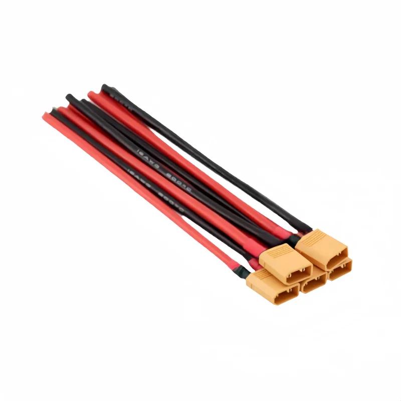 XT30 Pigtail Plug (Male & Female) with 100mm 16AWG Tinned Wire - for RC Fixed-Wing/FPV Drone LiPo Battery Chargers (Durable)